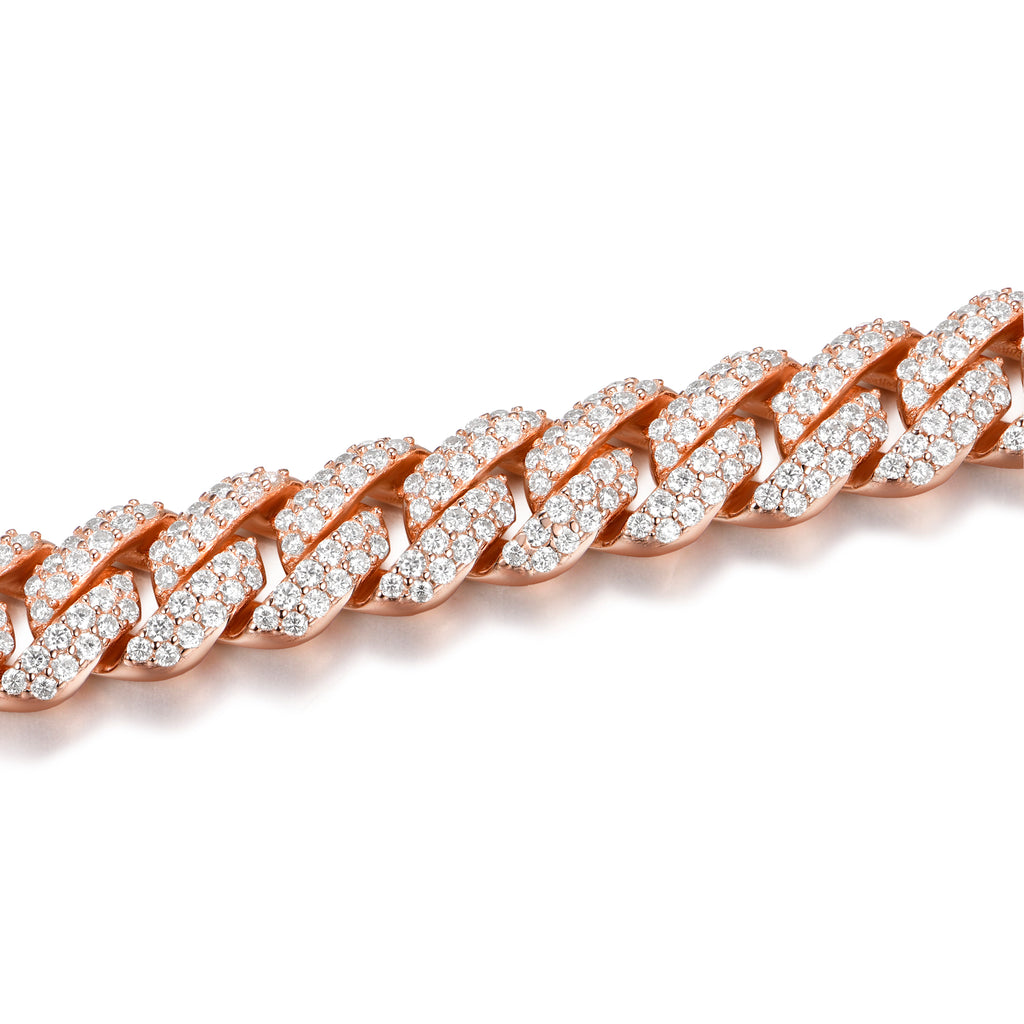 8mm Moissanite Cuban Chain Box Clasp